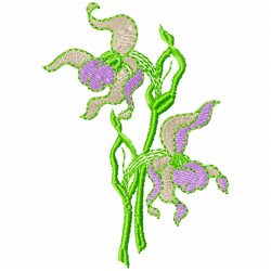 Flowers And Tree Embroidery Design 6